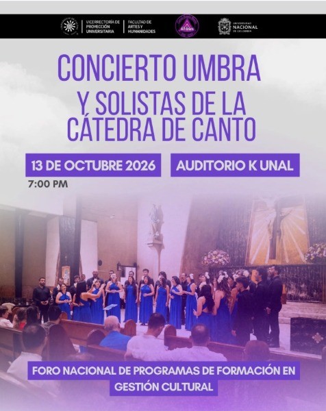 Concierto Umbra y Solistas de la Cátedra  de Canto
